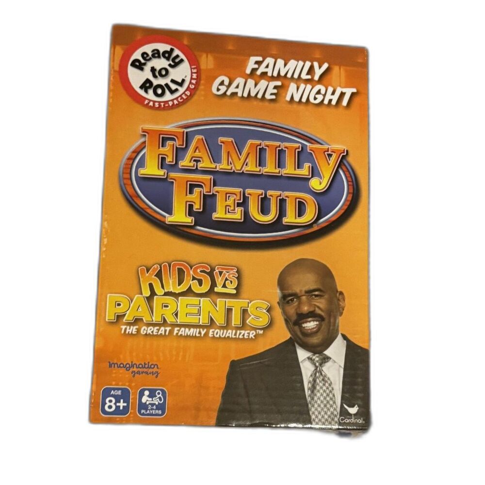 Family Feud Kids vs Parents Card Game NEW Sealed Spin Master 150 Card Family Gam